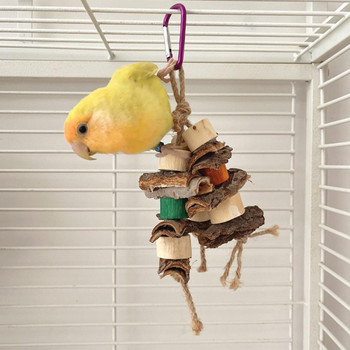 Безопасна играчка за домашни любимци Дървена играчка за кацалки за птици Устойчива на ухапване стойка за малки до средни птици Облекчаване на скуката Подобряване на клетка за папагали