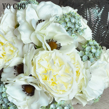 Ανθοδέσμη παιώνιας Ανεμώνα Τεχνητά Λουλούδια Γάμος Νυφική Ανθοδέσμη Ψεύτικη Μεταξωτή Φλορές Λεύκωμα Γάμου Σπίτι DIY Ψεύτικο λουλούδι