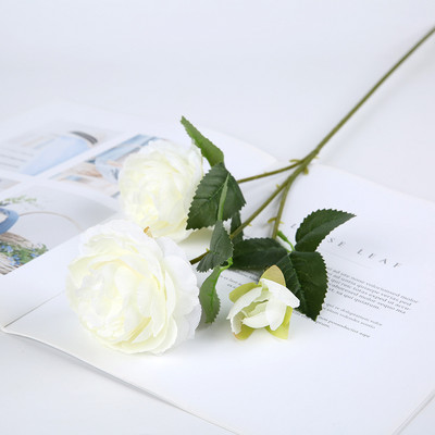 Skaists mākslīgo ziedu pušķis augstas kvalitātes rudens rozes simulācija peonija viltus ziedu mājas kāzu ballītes telpas dekorēšana