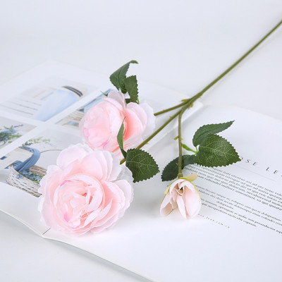 Skaists mākslīgo ziedu pušķis augstas kvalitātes rudens rozes simulācija peonija viltus ziedu mājas kāzu ballītes telpas dekorēšana