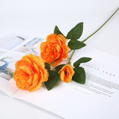 Skaists mākslīgo ziedu pušķis augstas kvalitātes rudens rozes simulācija peonija viltus ziedu mājas kāzu ballītes telpas dekorēšana