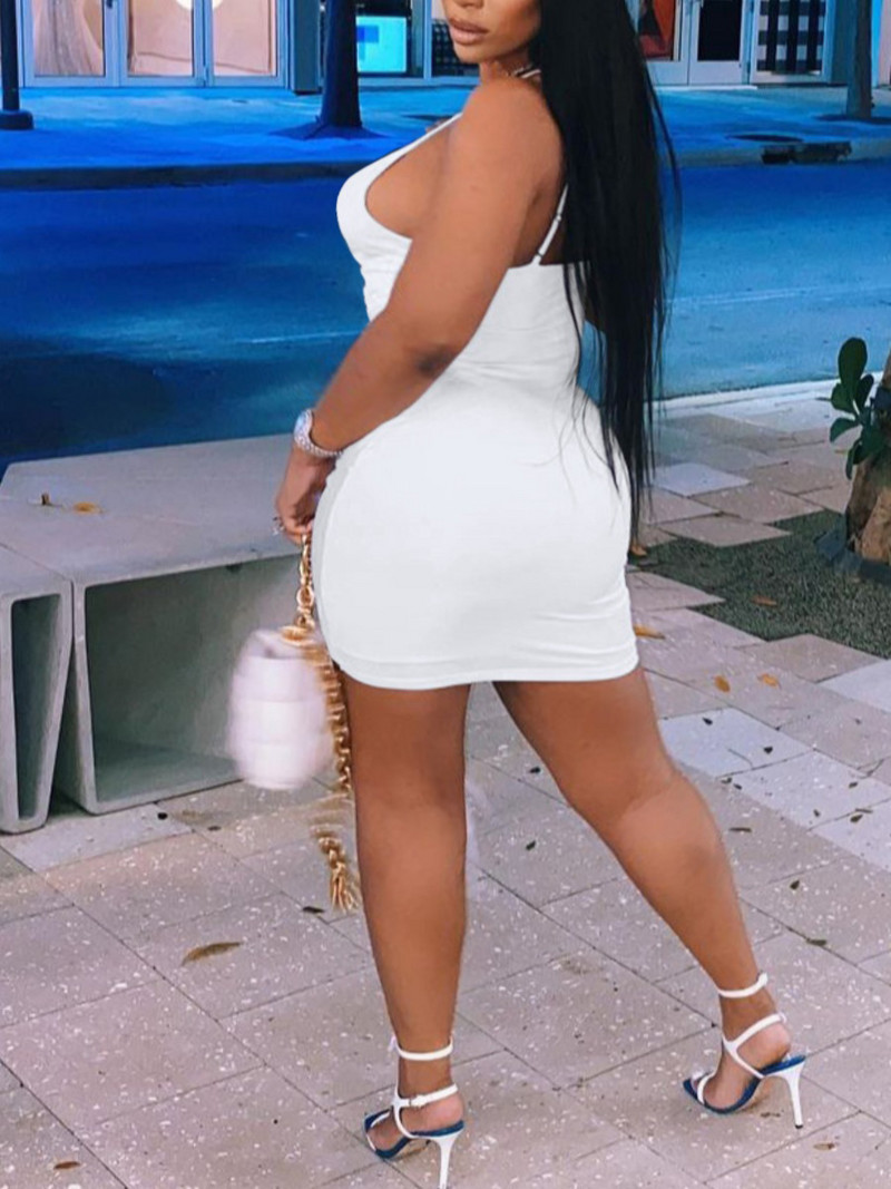 LW lielizmēra kleitas, savilktas, savelkamās Cami kleitas, vasaras seksīgās minikleitas 2023. gadā JAUNA modes ballīšu kleita Bodycon Club Mini kleita