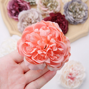 2/5 τεμ. 8 εκατοστών τεχνητά λουλούδια Silk Peony Flower Head For Wedding Party Διακόσμηση σπιτιού DIY Flower Wall Box Gift Box Scrapbook Crafts