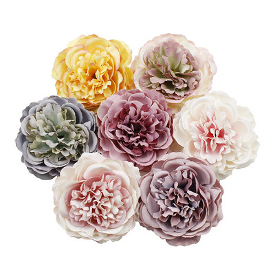 2/5gab 8CM mākslīgie ziedi zīda peonijas ziedu galva kāzu ballītei mājas dekorēšanai DIY ziedu sienas dāvanu kastīte albums Amatniecība