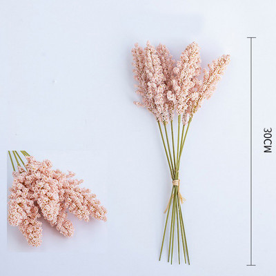 6Gb putu ogu smaile mākslīgie ziedi lavandas kāzu pušķu vāzes mājas istabas galda dekorēšanai viltots augs