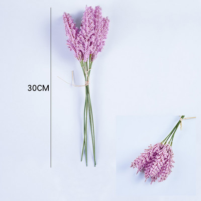 6Gb putu ogu smaile mākslīgie ziedi lavandas kāzu pušķu vāzes mājas istabas galda dekorēšanai viltots augs