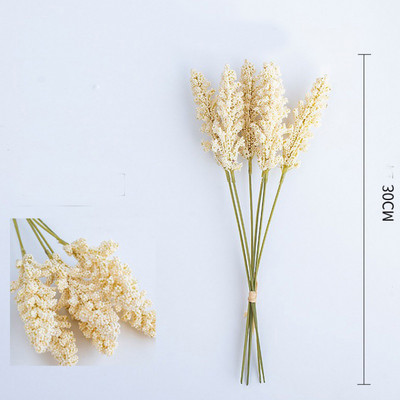 6Gb putu ogu smaile mākslīgie ziedi lavandas kāzu pušķu vāzes mājas istabas galda dekorēšanai viltots augs