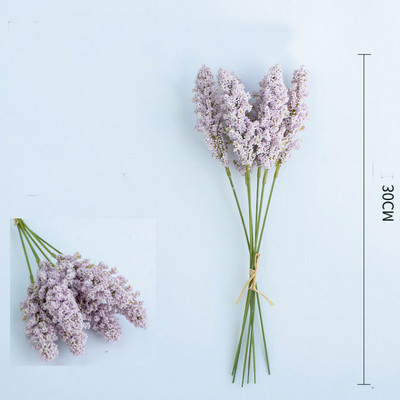 6Gb putu ogu smaile mākslīgie ziedi lavandas kāzu pušķu vāzes mājas istabas galda dekorēšanai viltots augs