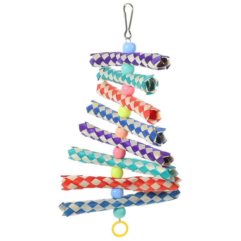 Papagaiļa košļājamā rotaļlieta Barības meklēšana Piekarināma papagailis būris Piederumi Mājputnu kodums Košļāšana Smieklīgi