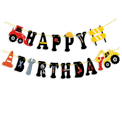 6gab Celtniecības motīvs Dzimšanas dienu ballītes Vienreizlietojamie trauki zēniem Dzimšanas dienas noformējums Karikatūra Auto ballītes Baloni Šķīvji