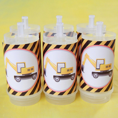 6gab Celtniecības motīvs Dzimšanas dienu ballītes Vienreizlietojamie trauki zēniem Dzimšanas dienas noformējums Karikatūra Auto ballītes Baloni Šķīvji