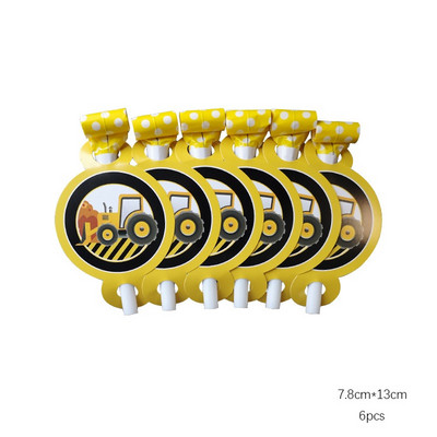 6gab Celtniecības motīvs Dzimšanas dienu ballītes Vienreizlietojamie trauki zēniem Dzimšanas dienas noformējums Karikatūra Auto ballītes Baloni Šķīvji