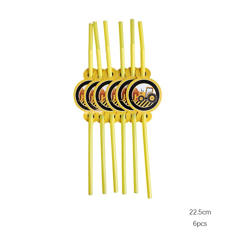 6gab Celtniecības motīvs Dzimšanas dienu ballītes Vienreizlietojamie trauki zēniem Dzimšanas dienas noformējums Karikatūra Auto ballītes Baloni Šķīvji