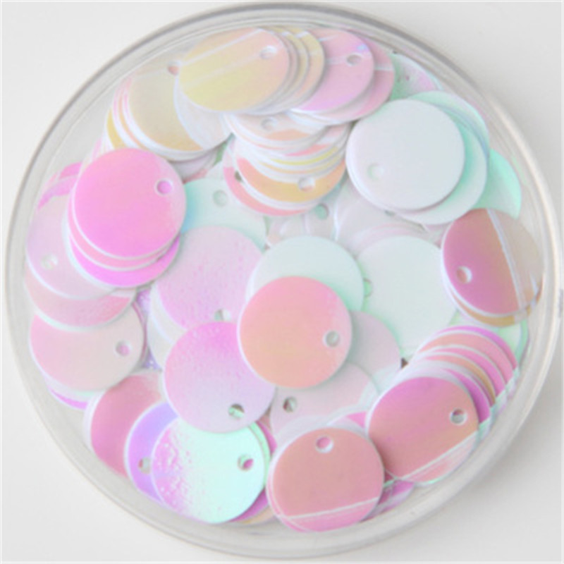 Pailetten 20mm Επίπεδες στρογγυλές παγιέτες PVC Επίπεδες στρογγυλές χαλαρές παγιέτες Πιλέτες ραψίματος χειροτεχνίας DIY Κρεμαστό μενταγιόν γάμου για χειροτεχνίες10g