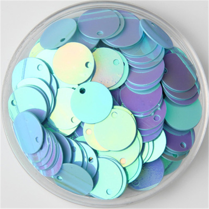 Pailetten 20mm Επίπεδες στρογγυλές παγιέτες PVC Επίπεδες στρογγυλές χαλαρές παγιέτες Πιλέτες ραψίματος χειροτεχνίας DIY Κρεμαστό μενταγιόν γάμου για χειροτεχνίες10g