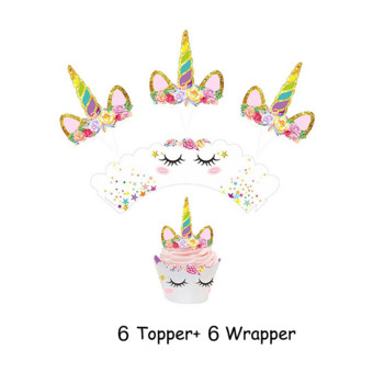 Μονόκερος Διακόσμηση για πάρτι γενεθλίων Μονόκερος Επιτραπέζια σκεύη μιας χρήσης Βρεφικό ντους κορίτσι Happy Unicorn Birthday Party Supplies
