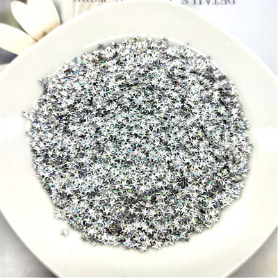 Εξαιρετικά λεπτές παγιέτες PET Star 3mm Laser Glittering 3D Nail Sequin Paillette Eo-Friendly Loose Sequin for Nail Arts Decorations 10g