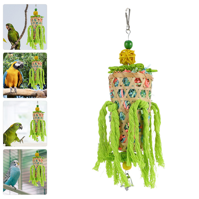 Mīlestības putnu būrīša rotaļlieta Putnu būris karājās rotaļlieta Papagaiļa koduma rotaļlieta Austa papagaiļa karājas rotaļlieta Putnu barības meklēšanas rotaļlieta