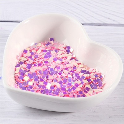10 g/iepakojumā jauktas krāsas 2 mm kvadrātveida forma, vaļīgi fliteri Pailletes nagu mākslas manikīra materiāls, kāzu dekorācijas konfeti amatniecība