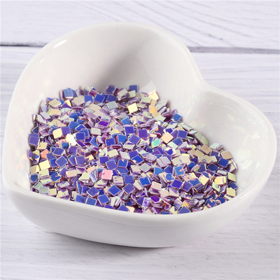 10 g/iepakojumā jauktas krāsas 2 mm kvadrātveida forma, vaļīgi fliteri Pailletes nagu mākslas manikīra materiāls, kāzu dekorācijas konfeti amatniecība