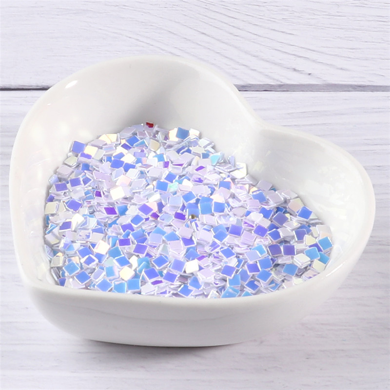 10 g/iepakojumā jauktas krāsas 2 mm kvadrātveida forma, vaļīgi fliteri Pailletes nagu mākslas manikīra materiāls, kāzu dekorācijas konfeti amatniecība