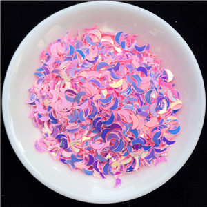 2000gab/partija 2*6mm izliektas mēness vizuļu paletes nagu mākslas manikīram, kāzu dekoru konfeti, slime diy aksesuāri