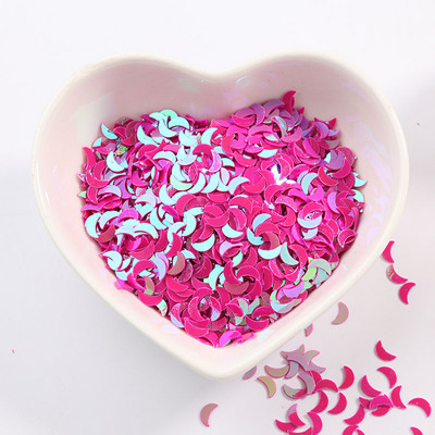 2000gab/partija 2*6mm izliektas mēness vizuļu paletes nagu mākslas manikīram, kāzu dekoru konfeti, slime diy aksesuāri