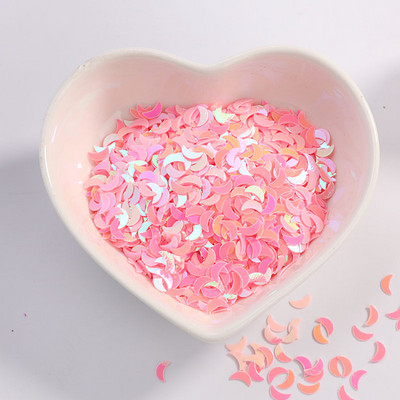 2000gab/partija 2*6mm izliektas mēness vizuļu paletes nagu mākslas manikīram, kāzu dekoru konfeti, slime diy aksesuāri