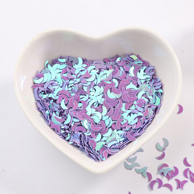 2000gab/partija 2*6mm izliektas mēness vizuļu paletes nagu mākslas manikīram, kāzu dekoru konfeti, slime diy aksesuāri