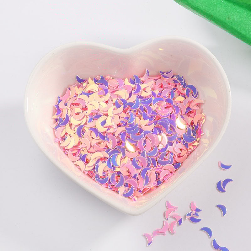 2000gab/partija 2*6mm izliektas mēness vizuļu paletes nagu mākslas manikīram, kāzu dekoru konfeti, slime diy aksesuāri