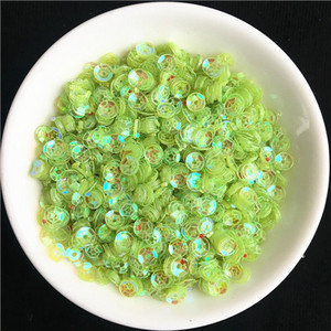 1200 gab./partija 4 mm caurspīdīga kauss, apaļa, vaļīga flitera Pailletes šūšana uz auduma, kāzu amatniecība, sieviešu apģērbi, aksesuāri