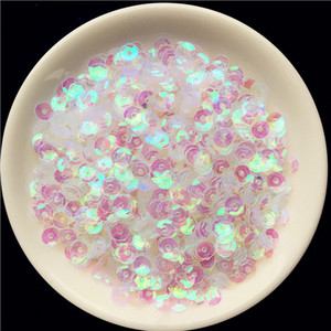 1200 gab./partija 4 mm caurspīdīga kauss, apaļa, vaļīga flitera Pailletes šūšana uz auduma, kāzu amatniecība, sieviešu apģērbi, aksesuāri