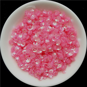 1200 gab./partija 4 mm caurspīdīga kauss, apaļa, vaļīga flitera Pailletes šūšana uz auduma, kāzu amatniecība, sieviešu apģērbi, aksesuāri