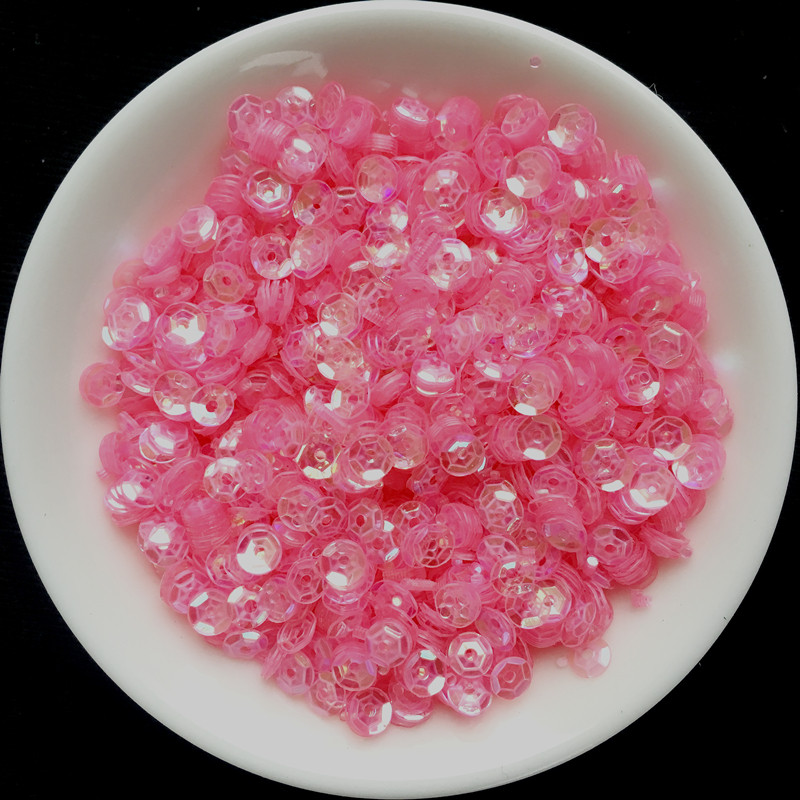 1200 gab./partija 4 mm caurspīdīga kauss, apaļa, vaļīga flitera Pailletes šūšana uz auduma, kāzu amatniecība, sieviešu apģērbi, aksesuāri