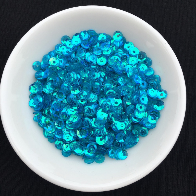 1200 gab./partija 4 mm caurspīdīga kauss, apaļa, vaļīga flitera Pailletes šūšana uz auduma, kāzu amatniecība, sieviešu apģērbi, aksesuāri