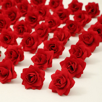 10/20/30Pcs Artificial Red Roses Head Fake Silk Rose Head DIY for Wedding Party Decor Flower Wall DIY Crafts Bouquet Decoration