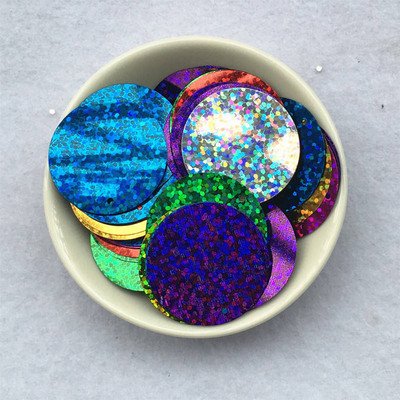 40gab 3cm lieli vizuļi sānu urbšana 30mm pvc apaļa, vaļīga vizulis Šūšanas amatniecība Pašdarbu albums Roku darbs Projekta apģērba aksesuārs