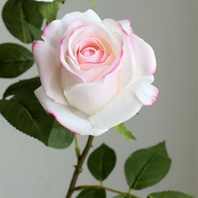 Luksusa Real touch Rose Branch Mākslīgie ziedi viesistabai Dekoratīvie flores Mākslīgie Mājas Dekorācijas Rožu Artificielle