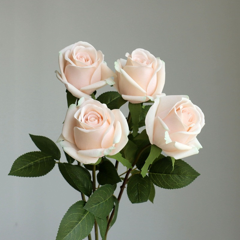 Luksusa Real touch Rose Branch Mākslīgie ziedi viesistabai Dekoratīvie flores Mākslīgie Mājas Dekorācijas Rožu Artificielle