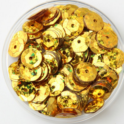 12 mm pusglāzei ar kausu izvilkti sequins, vaļīgi sequins.