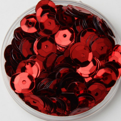 12 mm pusglāzei ar kausu izvilkti sequins, vaļīgi sequins.