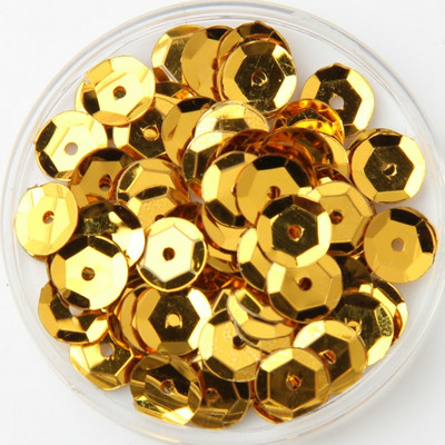 12 mm pusglāzei ar kausu izvilkti sequins, vaļīgi sequins.