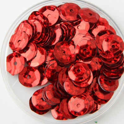 12 mm pusglāzei ar kausu izvilkti sequins, vaļīgi sequins.