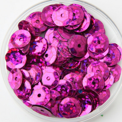 12 mm pusglāzei ar kausu izvilkti sequins, vaļīgi sequins.