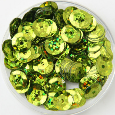 12 mm pusglāzei ar kausu izvilkti sequins, vaļīgi sequins.