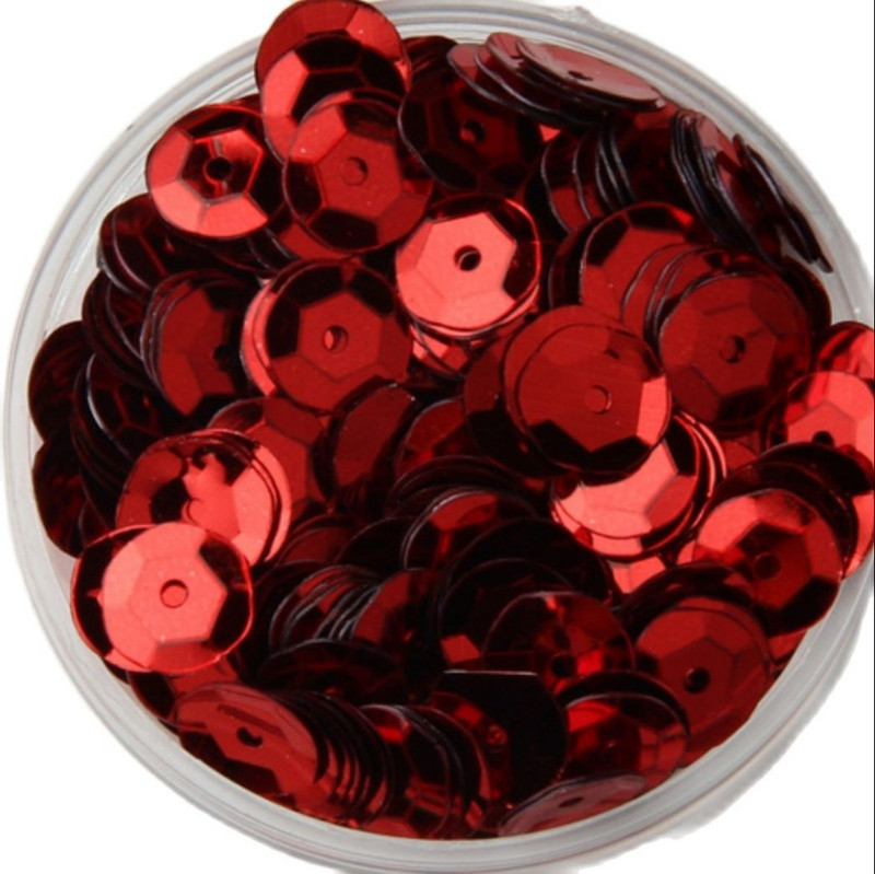 12 mm pusglāzei ar kausu izvilkti sequins, vaļīgi sequins.