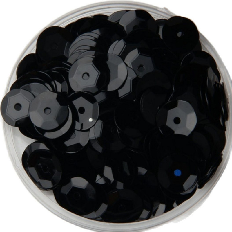 12 mm pusglāzei ar kausu izvilkti sequins, vaļīgi sequins.