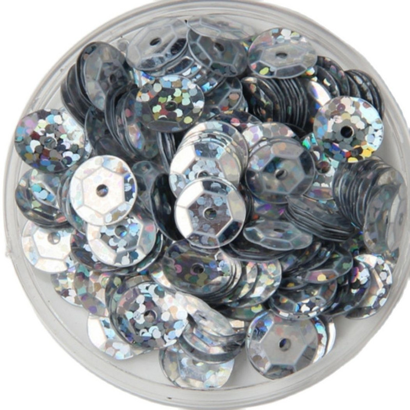 12 mm pusglāzei ar kausu izvilkti sequins, vaļīgi sequins.