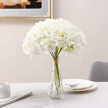 5 ΤΕΜ. Διακόσμηση Ορτανσίας Τεχνητά Λουλούδια Μεταξωτό Μπουκέτο για Επιτραπέζιο Floral Γάμος Διακόσμηση σπιτιού Fake Flower DIY Αξεσουάρ στεφάνου