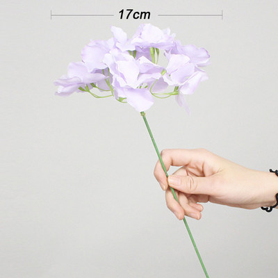 5GB Hortenzijas mākslīgie ziedi. Zīda pušķis galdam ar ziediem kāzu mājas dekorēšanai Viltus ziedu DIY vainagu aksesuāri